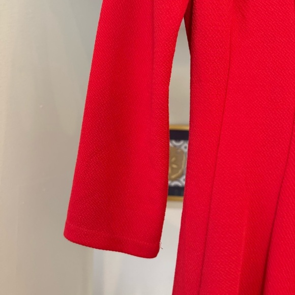 Anthro Sunday in Brooklyn Crosstown Dress 3/4" Sleeve Red Mini Dress M Classic - Picture 8 of 16